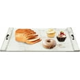 thumbnail image 1 of Board Stove Cover, Wooden Stove Top Covers for Electric Stove & Gas Burner with Handles, Stove Burner Covers Decorative Tray for Kitchen (White, 21.65''x30.3''), 1 of 8