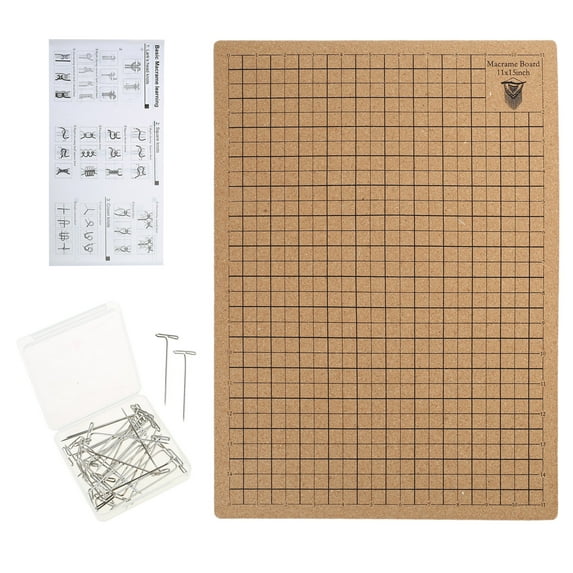 Board for String Art Grid Pattern Craft Mat Easy to Carry Weaving Board Portable Braid Board Pinning Board Bundle