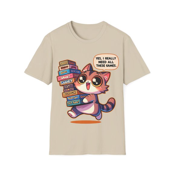 Board game Addict, Cat. I really need all these games. Geeky Unisex T-Shirt