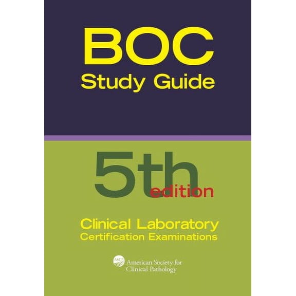 Pre-Owned Board of Certification Study Guide for Clinical Laboratory Certification Examinations, 5th Edition (BOR Study Guides), 9780891895879, Paperback, 5