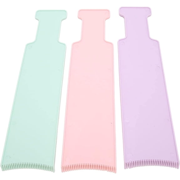 Board with Teeth, 3PCS Board Curved Comb Teeth Smoothing Surfaces Widen Foiling Board for Hair Dye