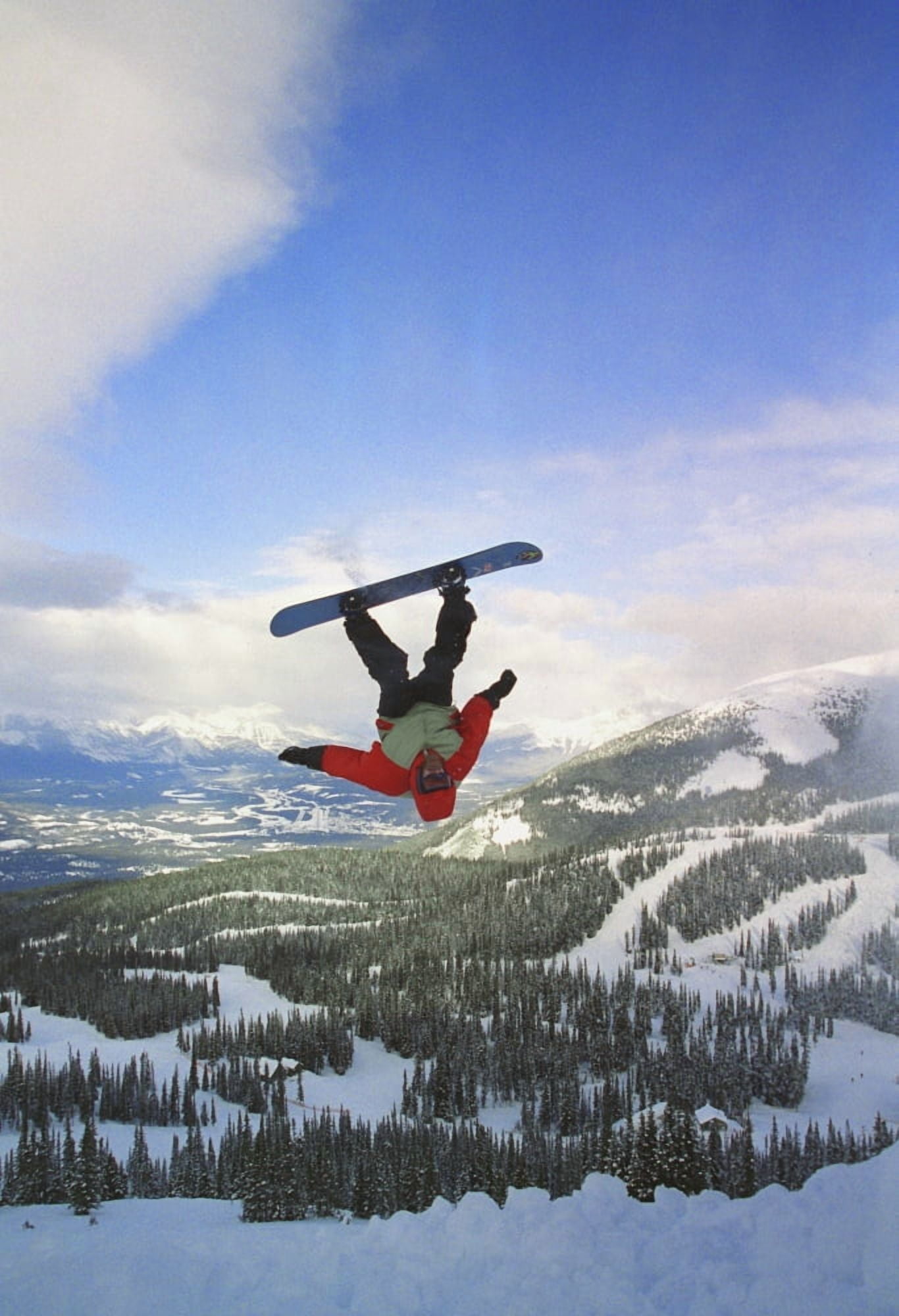 Boarder Upside Down In Air Canvas Art - Carson Ganci Design Pics (11 x 17)