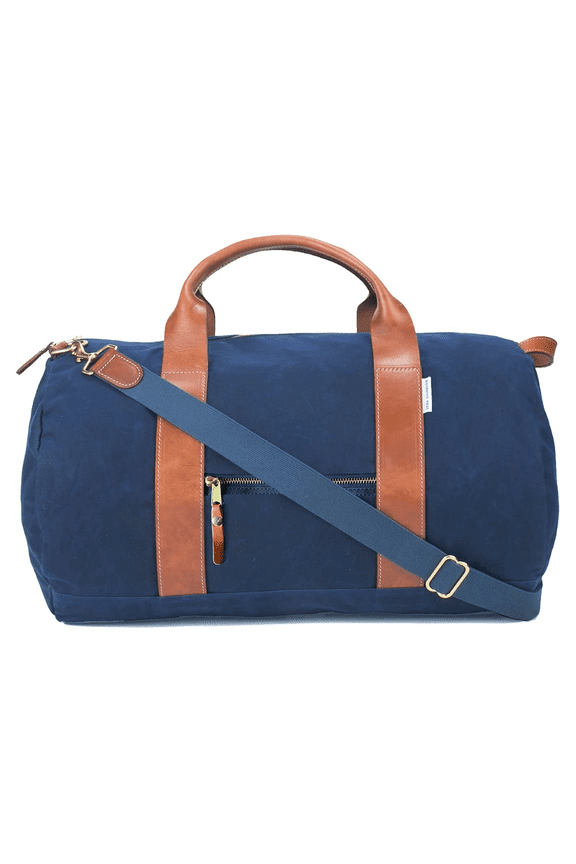 Boarding Pass Voyager Waxed Weekender Duffel Bag - Midnight Navy