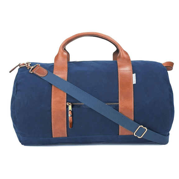 Boarding Pass Voyager Waxed Weekender Duffel Bag - Midnight Navy