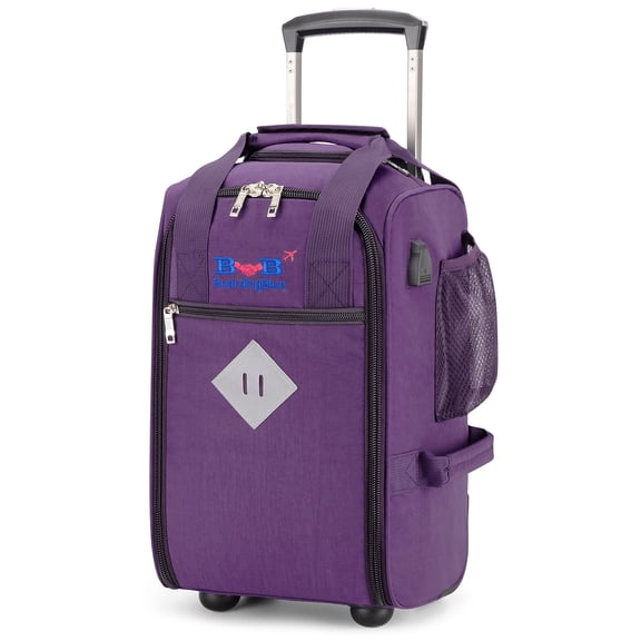 BoardingBlue 17" Water Resistant Rolling Duffel Bag, Purple