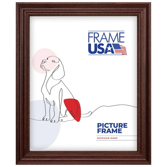 Boardroom Cherry with Cherry Bead 8.5x11 Inch Picture Frame