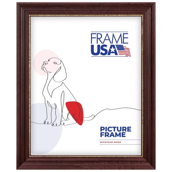 20x20 Picture Frame, Red Boardroom Certificate Style 77272021, 1 Inch Wood with Plexiglass