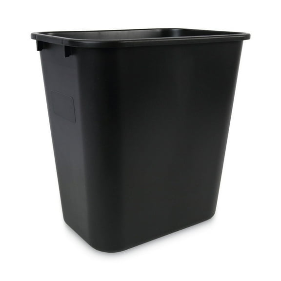 Boardwalk Soft-Sided Wastebasket 28qt Black 28QTWBBLA