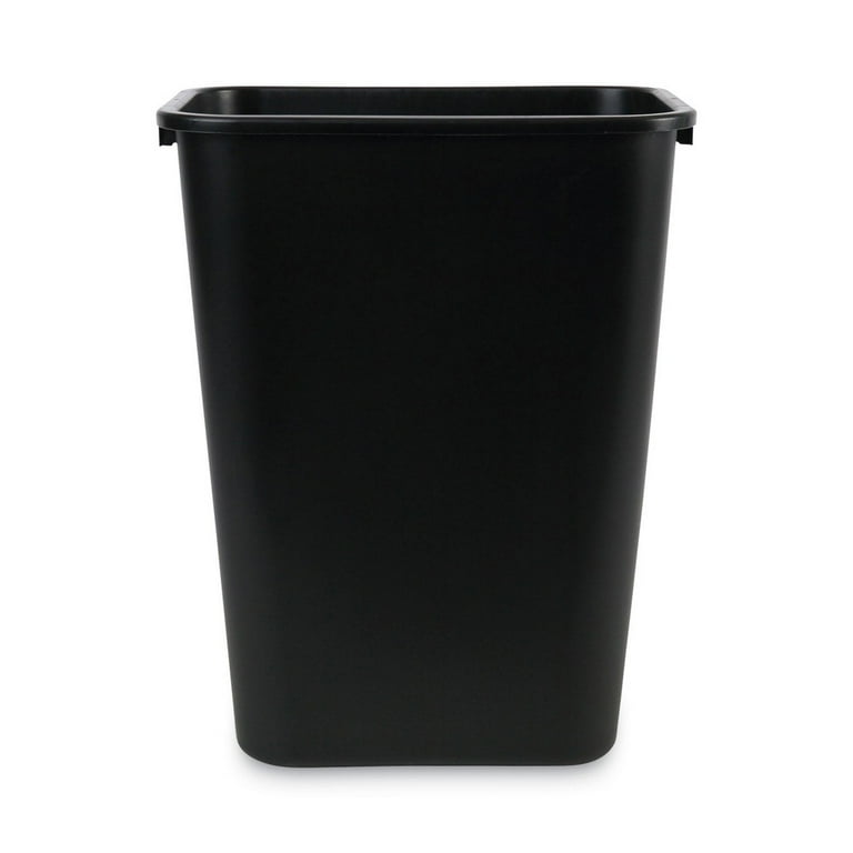 Soft-Sided Wastebasket, 41 qt, Polyethylene, Black Soft-Sided Wastebasket, 41 qt, Polyethylene, Black