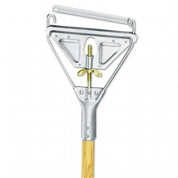 Boardwalk 601 Quick Change Metal Head Wooden Mop Handle, Natural - 0.87 Dia. x 54 L in.