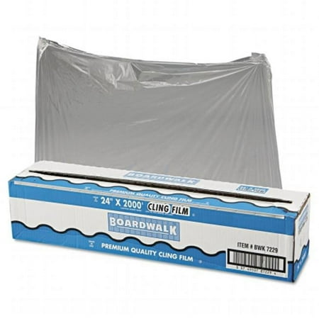 Boardwalk 7229 PVC Food Wrap Film Roll, Clear - 24 in. x 2000 ft.