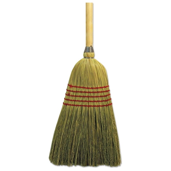 Boardwalk 926CEA Parlor Broom Corn Fiber Bristles 42-Inch Wood Handle Natural