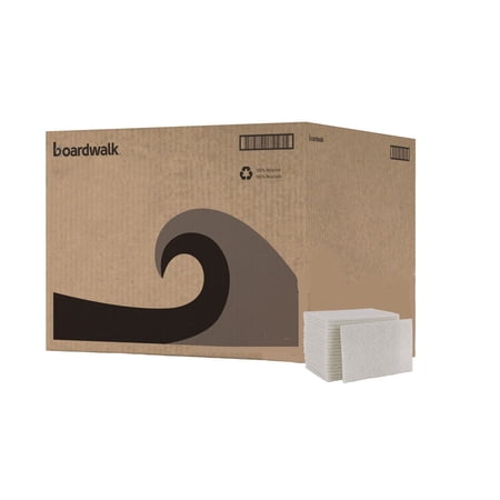 6 in. x 9 in. Light Duty Scour Pad - White (20/Carton)