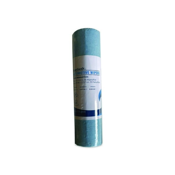 Boardwalk Automotive Wiper Rolls, 9.4 x 11, Blue, 55/Roll, 30 Rolls/Carton