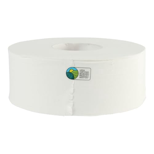 Boardwalk 6100 JRT Bath Tissue, Jumbo Roll 2-Ply, 1000 Ft Long, White (Case Of 12 Rolls) | Septic Safe & Embossed Toilet Paper 3 thumbnail image