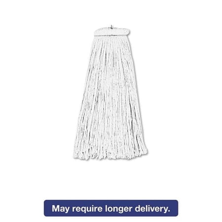 Boardwalk BW 16 oz Cut End Lie Flat Wet Rayon Mop Head - White
