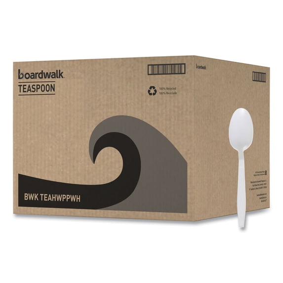 Heavyweight Polypropylene Teapoons - White (1000/Carton)