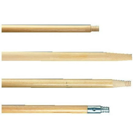 Tapered End Broom Handle, Lacquered Hardwood, 1 1/8 dia x 54, Natural BWK124
