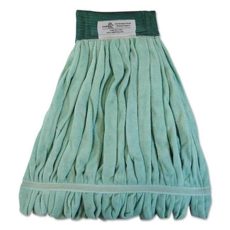 Boardwalk BWK Microfiber Looped-End Wet Mop Head, Green - Large