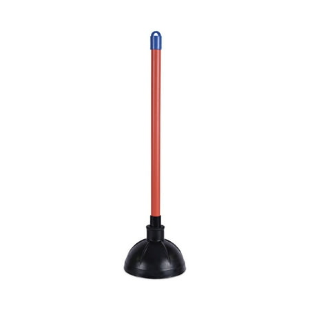 Boardwalk 09201 Toilet Plunger 18 Plastic Handle w 5 5 8 Dia Bowl Red Black Case of 6