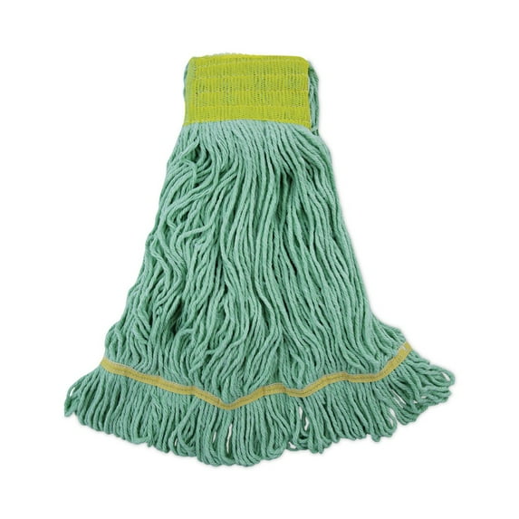 Boardwalk EcoMop Looped-End Mop Head Recycled Fibers Large Size Green 12/Carton 1200LCT