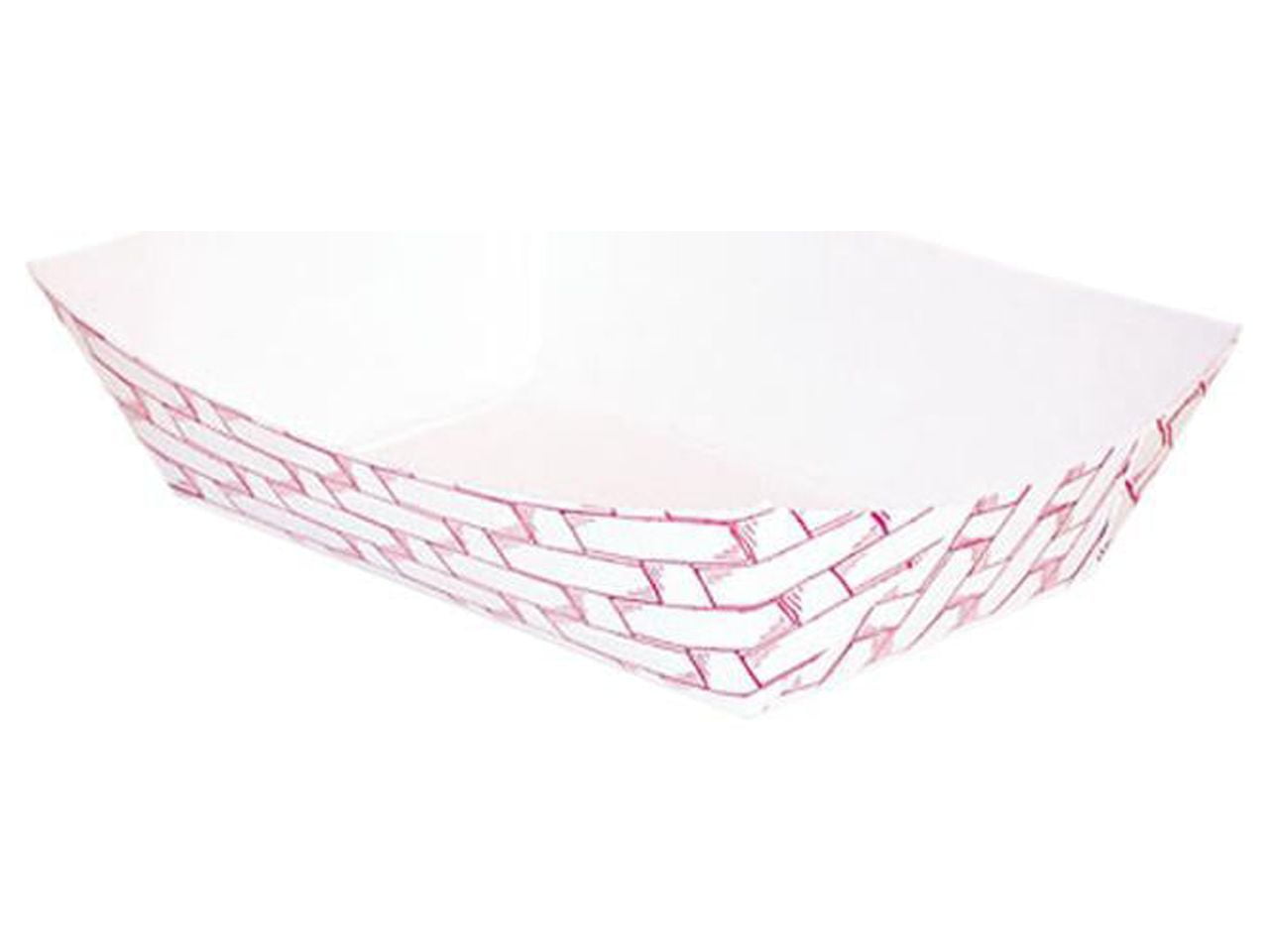Boardwalk BWK30LAG025 Paper Food Baskets, 1/4 lb. Capacity, Red/White