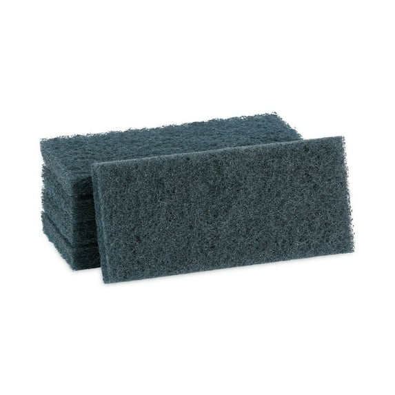 Boardwalk BWK402 Medium-Duty 4 in. x 10 in. Pads - Blue (20/Carton)