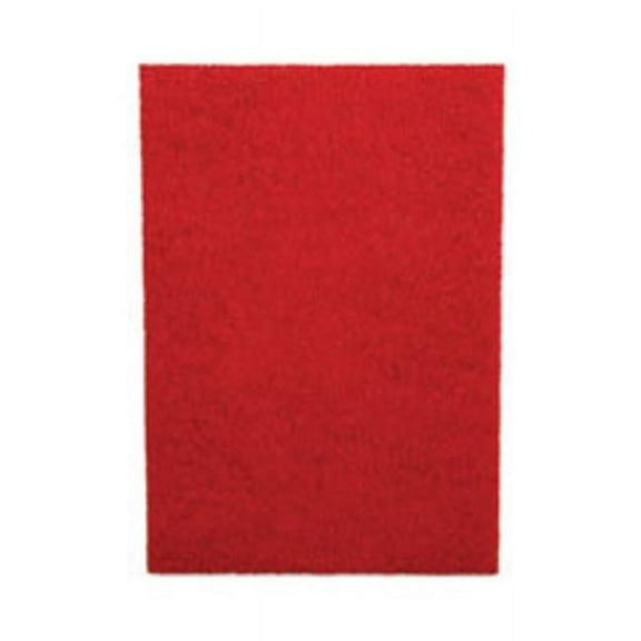 28 in. x 14 in. Buffing Floor Pads - Red (10/Carton)