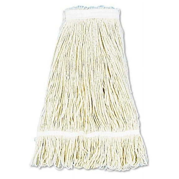 Boardwalk BWK424CCT 24 oz Cotton Pro Loop Web & Tailband Wet Mop Head, White