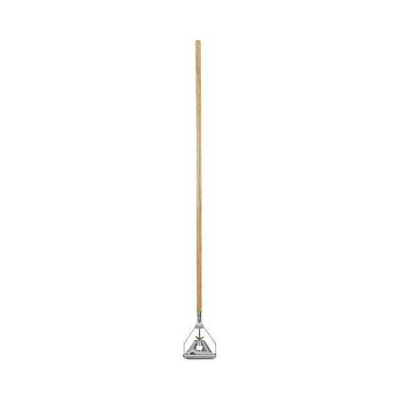 Boardwalk BWK601 Quick Change 0.88 in. Diameter x 54 in. Metal Head Wooden Mop Handle - Junior, Natural