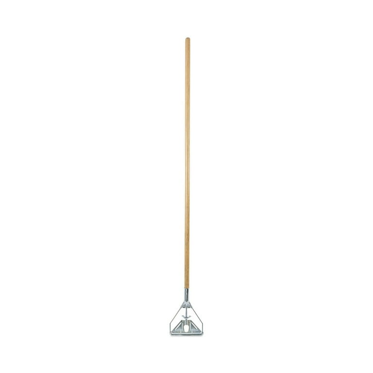 Screw Clamp Metal Head Wooden Mop Handle, #20+, 1.13 Screw Clamp Metal Head Wooden Mop Handle, #20+, 1.13
