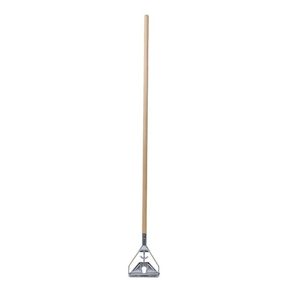Boardwalk BWK605 62 in. Wood Handle Quick Change Metal Head Mop Handle for No. 20 and Up Heads