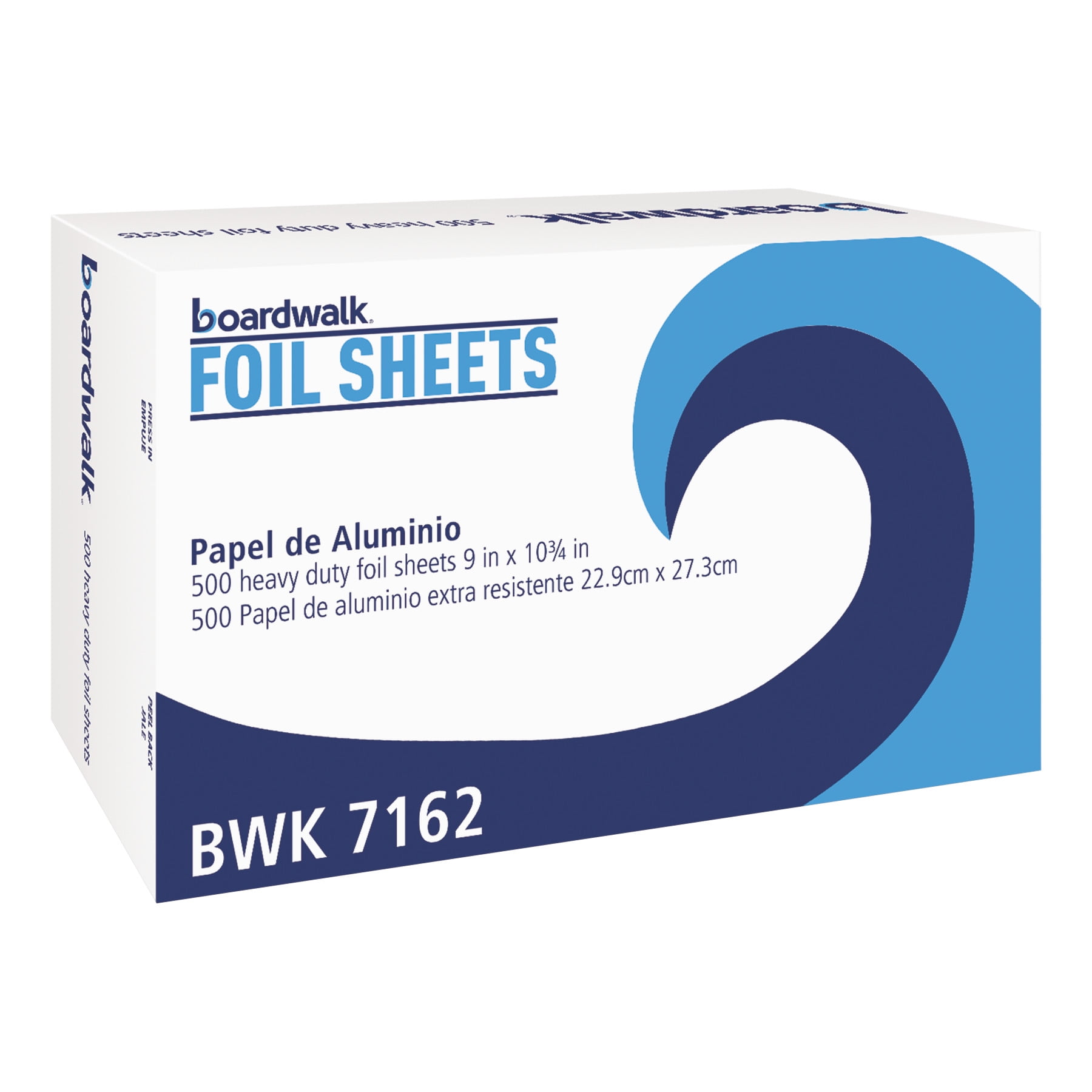 RW Base Foodservice Heavy-Duty Aluminum Foil Pop-Up Sheet - Interfolded - 9 inch x 10 3/4 inch - 500 Count Box, Silver