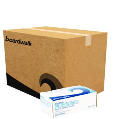 Boardwalk BWK7162 Pop-Up Aluminum Foil Wrap Sheets, 9 x 10 3/4, Silver, 500/Box, 6 Boxes/Carton