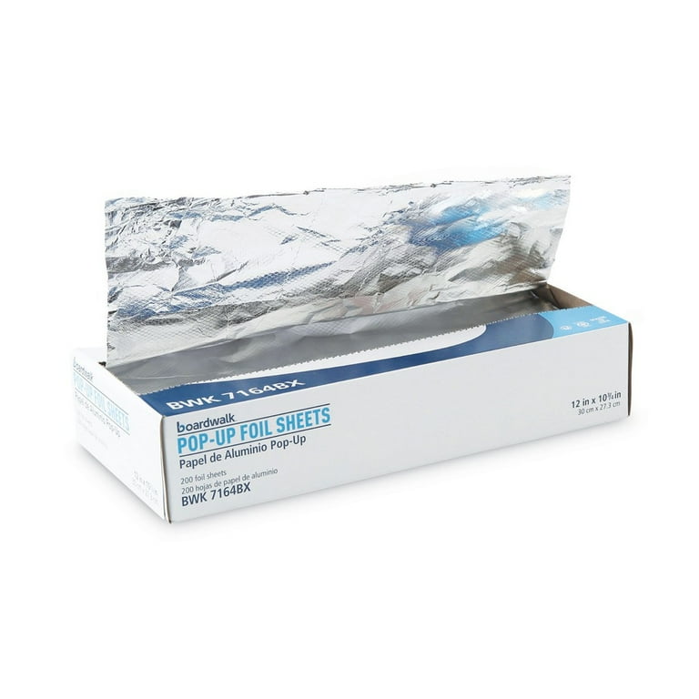Heavy-Duty Aluminum Foil Pop-Up Sheets, 12 x 10.75, 200/Box, 12 Boxes/Carton Heavy-Duty Aluminum Foil Pop-Up Sheets, 12 x 10.75, 200/Box, 12 Boxes/Carton