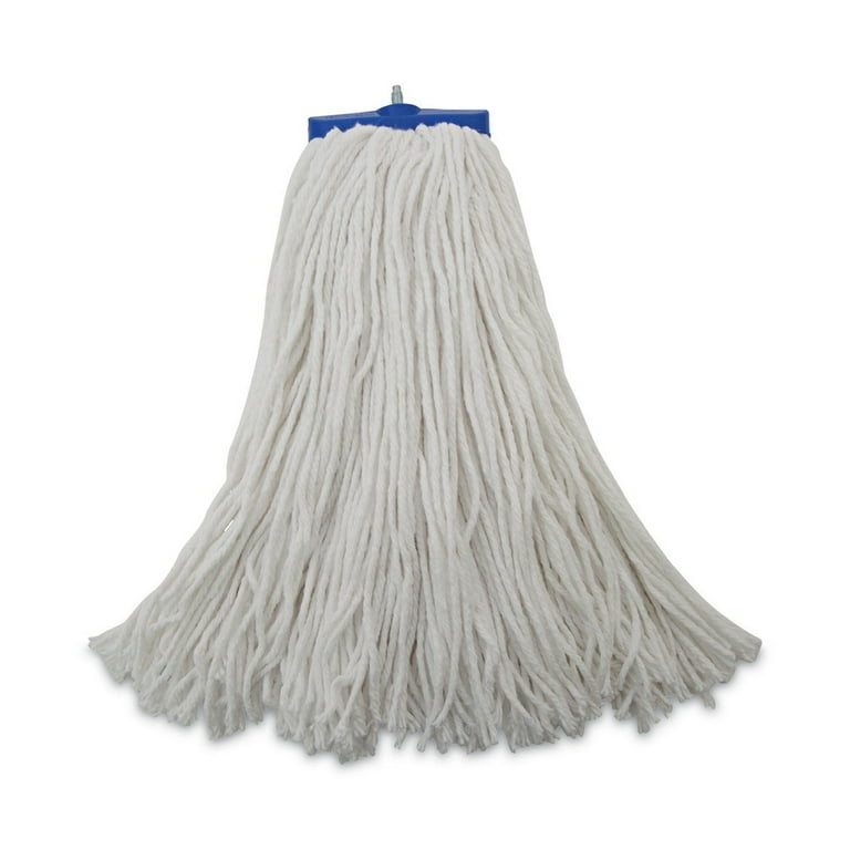 Mop Head, Economical Lie-Flat Head, Rayon Fiber, 20oz, White, 12/Carton Mop Head, Economical Lie-Flat Head, Rayon Fiber, 20oz, White, 12/Carton