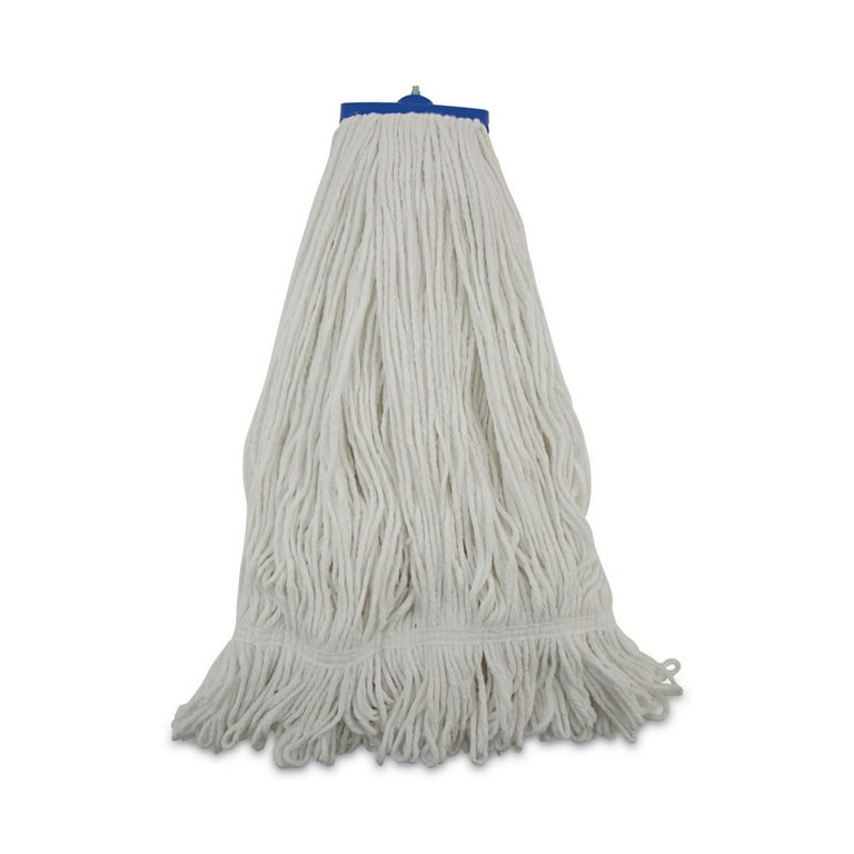 Mop Head, Lie-Flat Head, Rayon Fiber, 24oz, White, 12/Carton Mop Head, Lie-Flat Head, Rayon Fiber, 24oz, White, 12/Carton