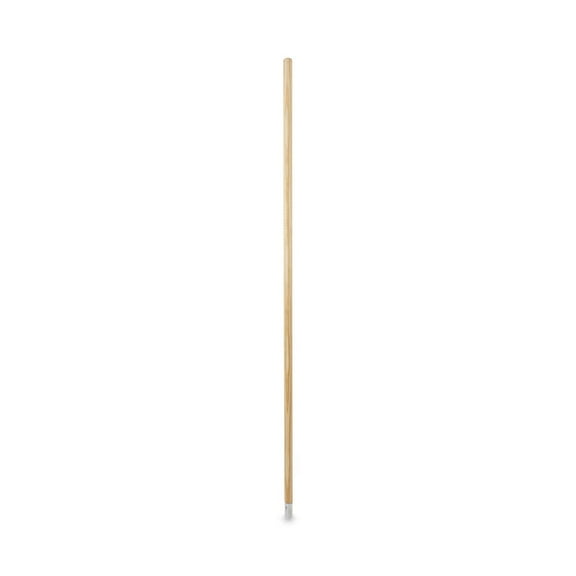 Boardwalk BWK833 1.13 in. Diameter x 54 in. Lacquered Wood Lie-Flat Screw-In Mop Handle - Natural