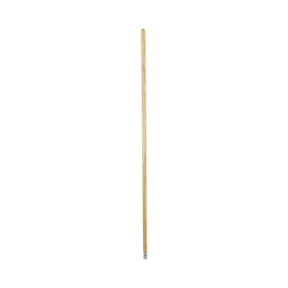 Boardwalk BWK834 1.13 in. Diameter x 60 in. Lacquered Wood Lie-Flat Screw-In Mop Handle - Natural