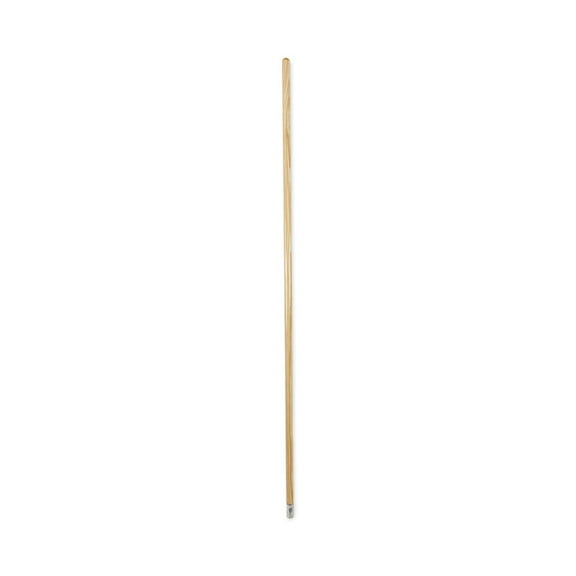 Boardwalk BWK834 1.13 in. Diameter x 60 in. Lacquered Wood Lie-Flat Screw-In Mop Handle - Natural