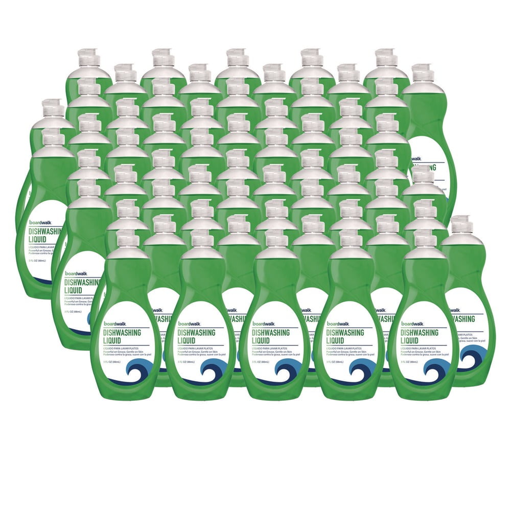 Boardwalk BWK88LDS-G 3 oz. Bottle Manual Dish Soap - Fresh Scent (72/Carton)