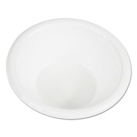 Boardwalk BWKBOWLHIPS6WH Hi-Impact 5 - 6 oz. Plastic Bowls - White (1000/Carton)