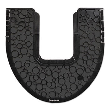 Boardwalk Commode Mat 2.0 Absorbant Rubber 22" x 22" Black 6/Carton (BWKCMBB)