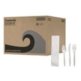 thumbnail image 1 of Boardwalk Four-Piece Cutlery Kit Fork/Knife/Napkin/Teaspoon White Polypropylene 250/CT FKTNMWPPWH, 1 of 8