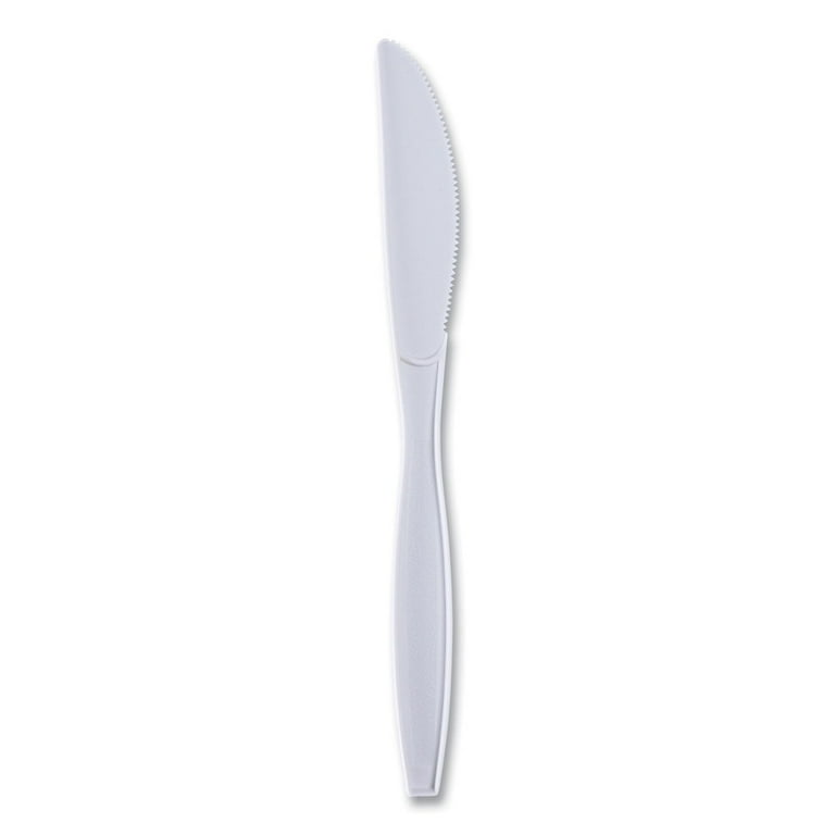 Heavyweight Polypropylene Cutlery, Knife, White, 1000/Carton Heavyweight Polypropylene Cutlery, Knife, White, 1000/Carton