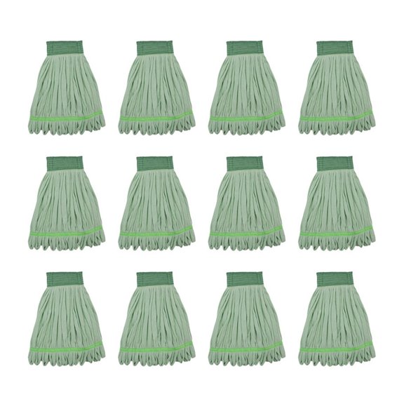 Boardwalk Microfiber Mop Head Wet Mop Medium Green 12/carton (BWKMWTMGCT)