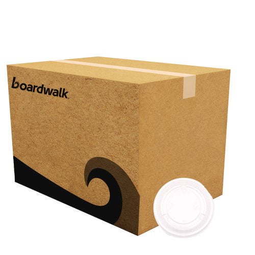 Boardwalk Souffle/Portion Cup Lids, Fits 3.25 oz to 5.5 oz Portion Cups, Plastic, Clear, 2,500/Carton