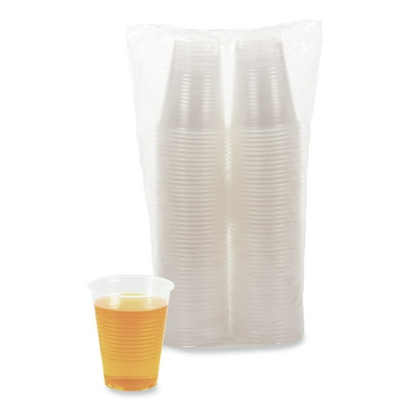 Boardwalk BWKTRANSCUP10CT 10 oz. Polypropylene Plastic Cold Cups - Translucent (1000/Carton)