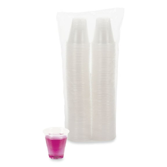 Boardwalk Translucent Plastic Cold Cups 3oz 125/Bag 20 Bags/Carton TRANSCUP3CT