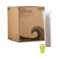 Boardwalk Translucent Plastic Cold Cups 7oz 100/Bag 25 Bags/Carton TRANSCUP7CT